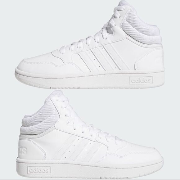 adidas Shoes - adidas Women 8 White Hoops 3.0 Mid Classic Shoes Tennis Shoes Sneakers Run SR6